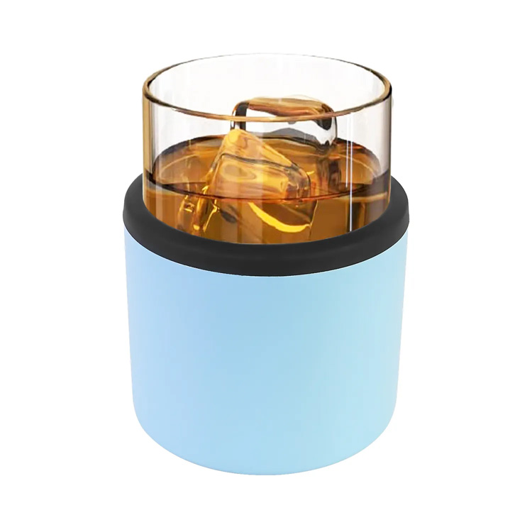11oz einzigartige hölzerne Edelstahl Isolierte Whisky Becher