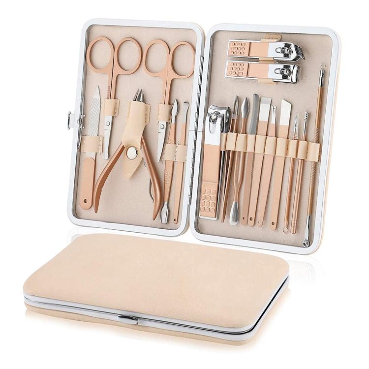 18PCS Großhandel Roségold Maniküre Pediküre Set