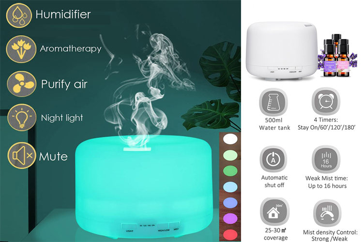 Cool Mist Luftbefeuchter Aroma Diffusor für ätherische Öle