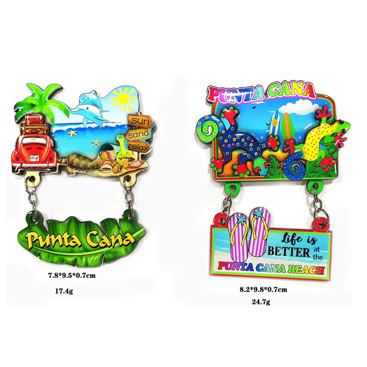 Anpassbarer 3D-Souvenir-Kühlschrankmagnet mit mediterranem Design