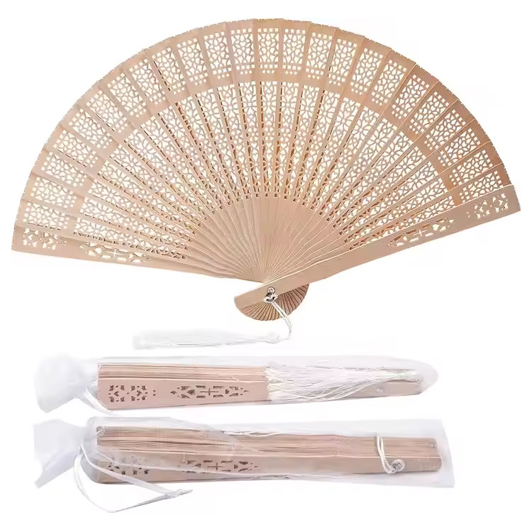 Bambus-Vintage-Geburtstagsgeschenk, faltbarer Handfächer aus Holz