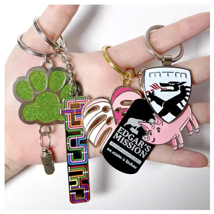 Custom Logo Keyrings geprägt personalisierte Souvenirgeschenke