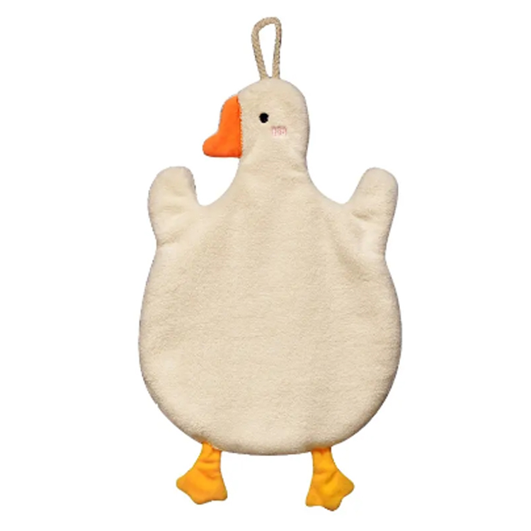 Custom Logo White Ente Hanging Hand Swan Handtuch