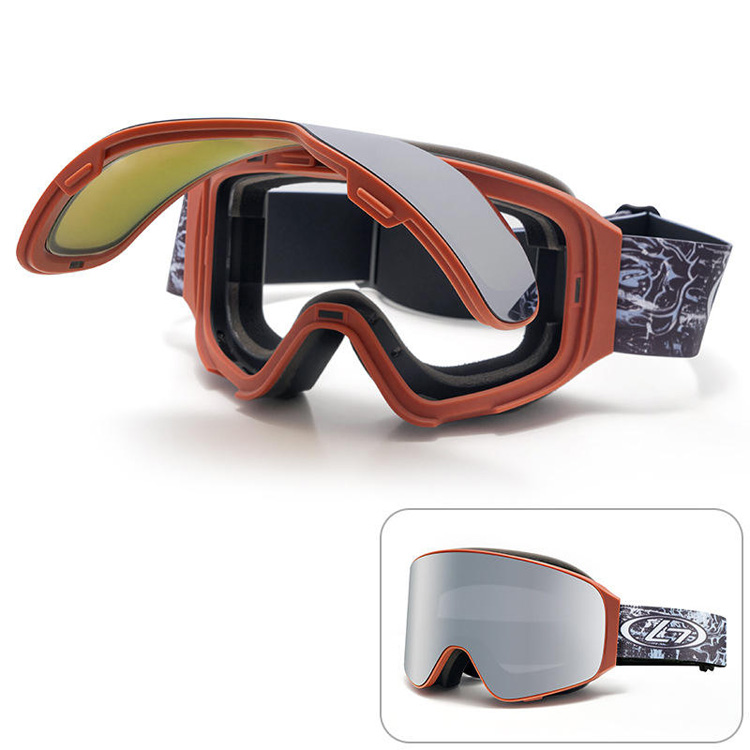 Benutzerdefinierte Unisex staubdichte winddichte UV400-Snowboardbrille