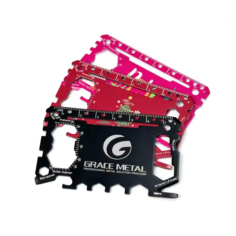Customized Logo Edelstahl Multi -Funktionskarten -Tool
