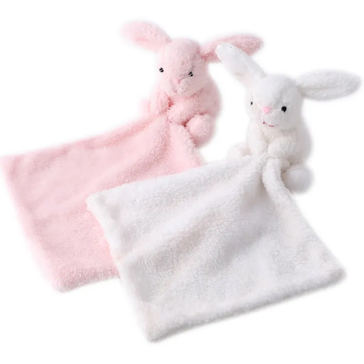 Nettes Plüsch Kaninchenpuppenspielzeug Baby Schnuller Hase beruhigte Handtuch