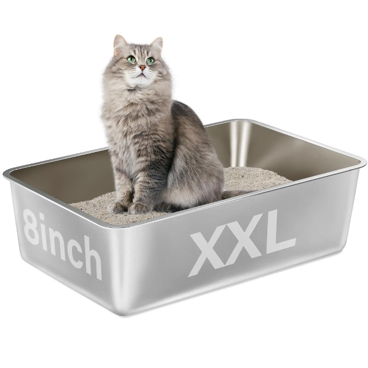 Hochseitige, nicht stocke glatte Oberflächenkatze Katzentoilette