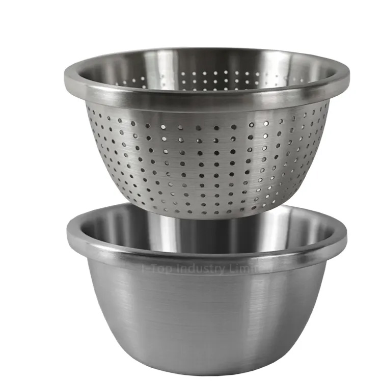 Mixing Bowl Set Colander Mehrzweckfunktionen Salat Bowl