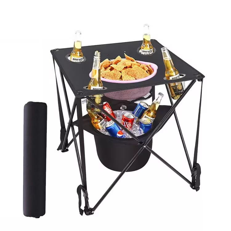 Moderner tragbarer Klapptisch aus Eisen für die Hausbar im Freien