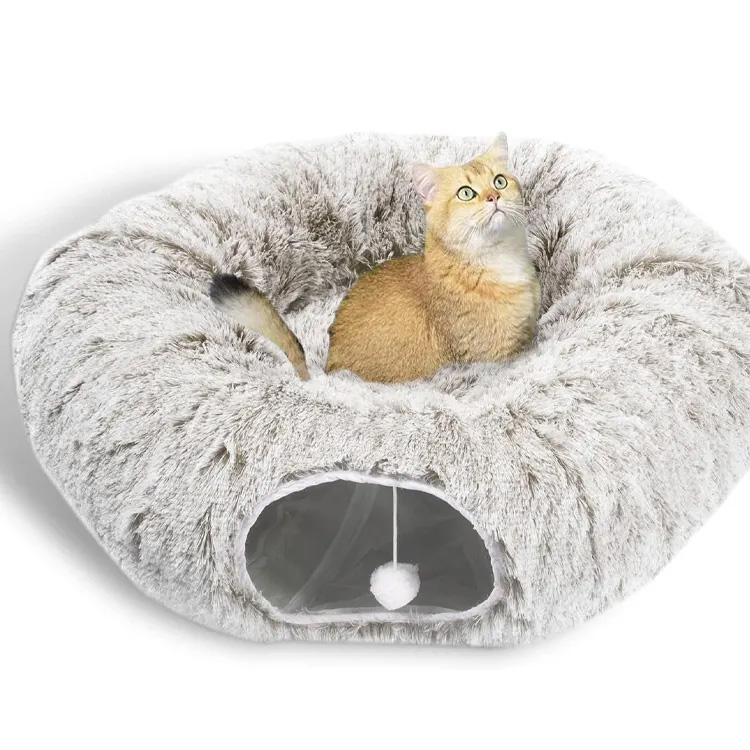 Multi -funktionaler Tunnel mit Bett Wintertime Tube Katzentunnel