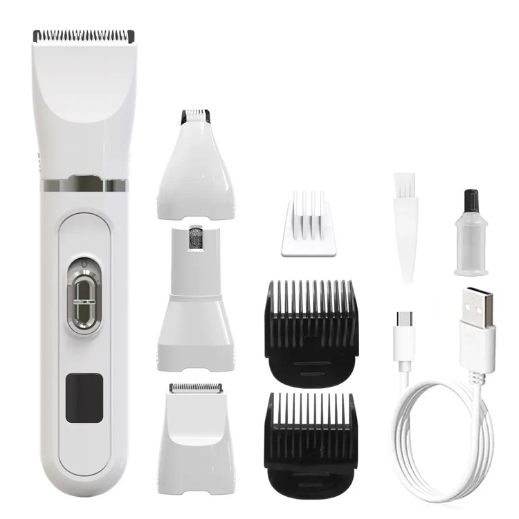 Neues 4 -in -1 -Pflege -Kit Tief Noise Haustier Haar Trimmer Hund Rasierer