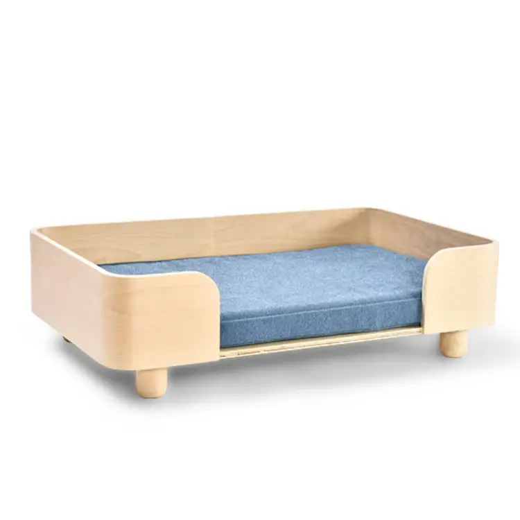Neues Design moderner Haustiermöbel Holzrahmen Hundesofa Bett