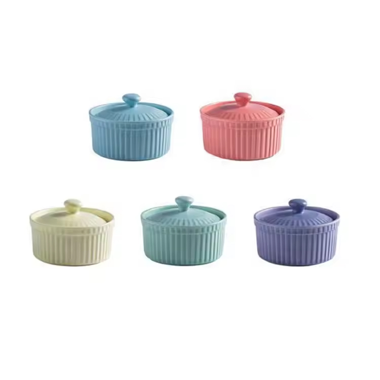 Ofen sicher personalisierte schöne runde Suffle Ramekin Bowls