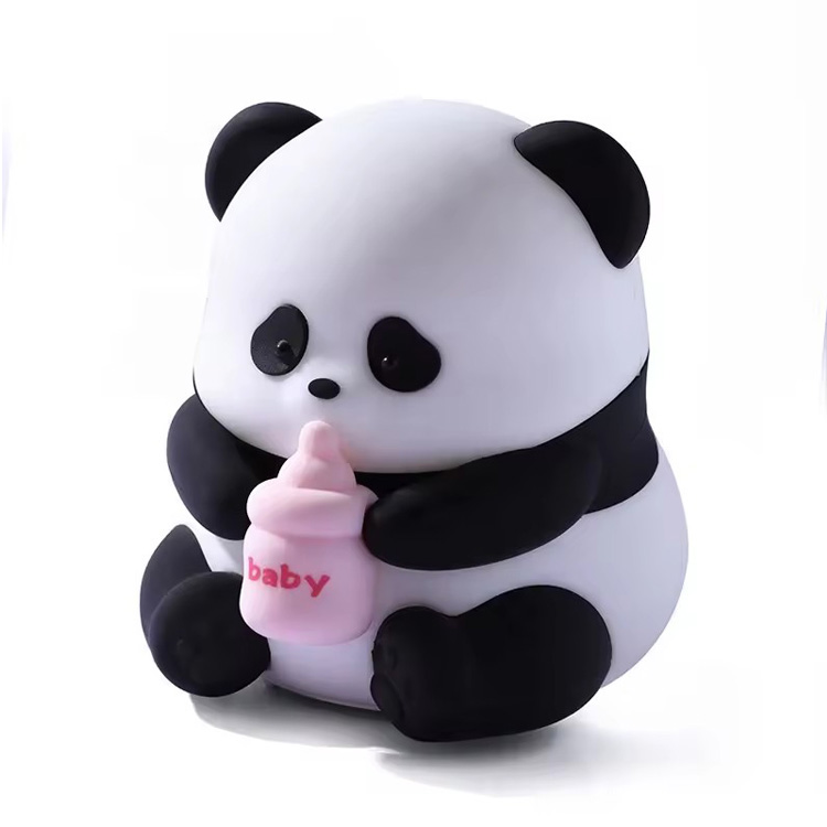 Panda-Baby-Nachtlichter, niedliche Tier-Silikon-Schreibtischlampe