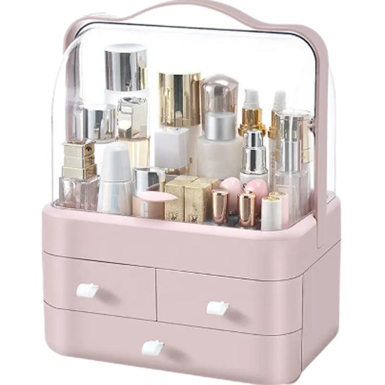 Tragbarer klarer rotierender Multifunktionstisch-Make-up-Organizer