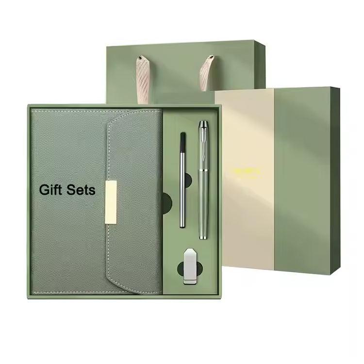 Premium -Werbegeschäftsgeschenkset 4 in 1 Notebook -Stift