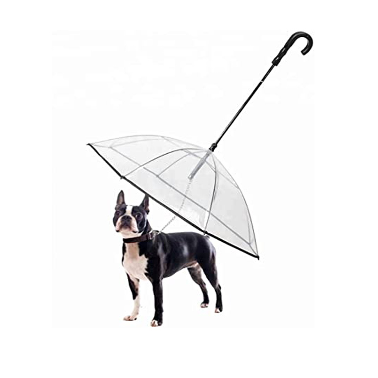 Welpe Regenmantel Transparenter Haustier Hund Regenschirm mit Leah Halter