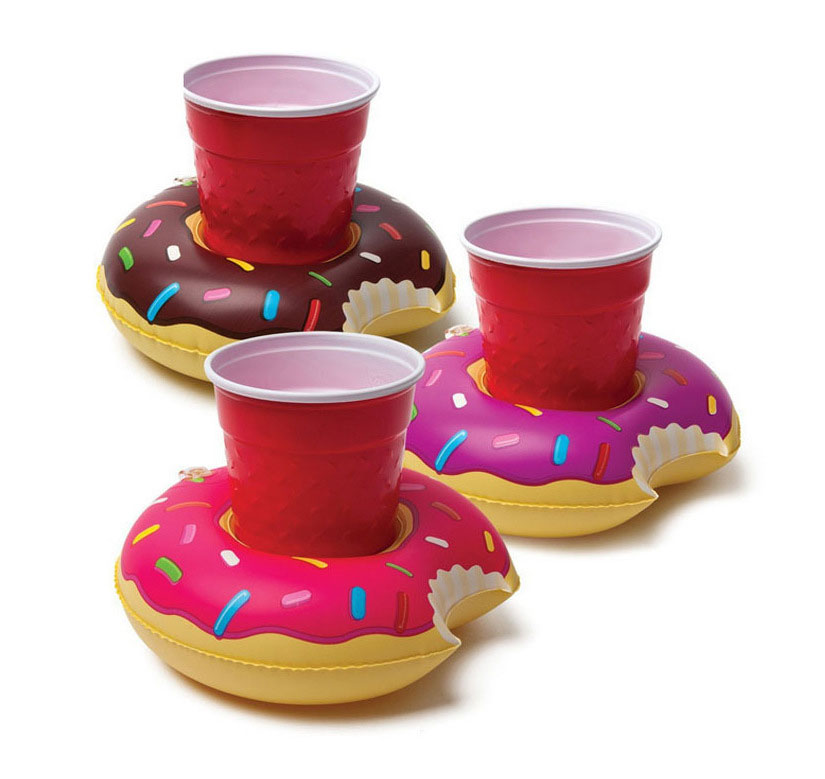 PVC Floating Inflatable Donut Cup Holder