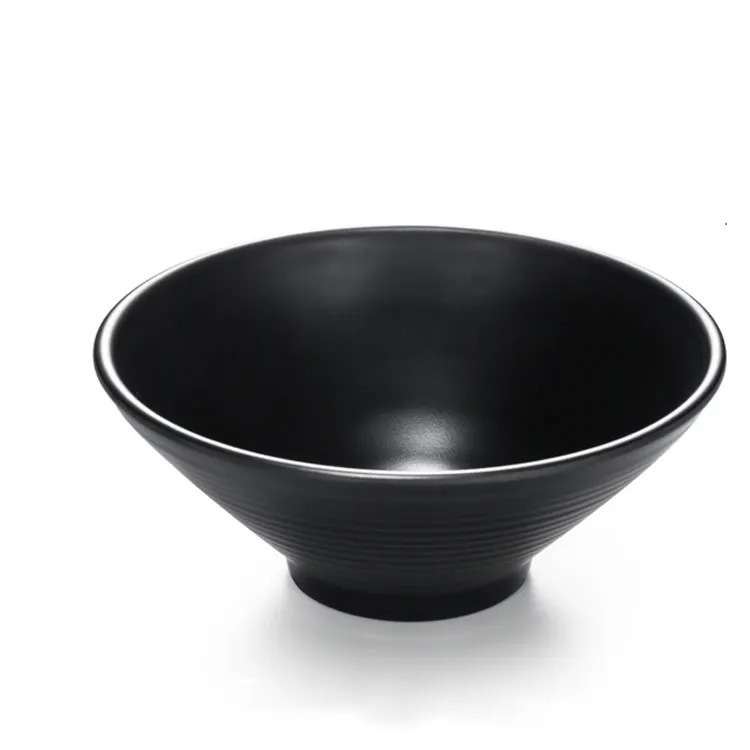 Restaurant A5 hochwertiges mattes schwarzes Melamin Ramen Bowl