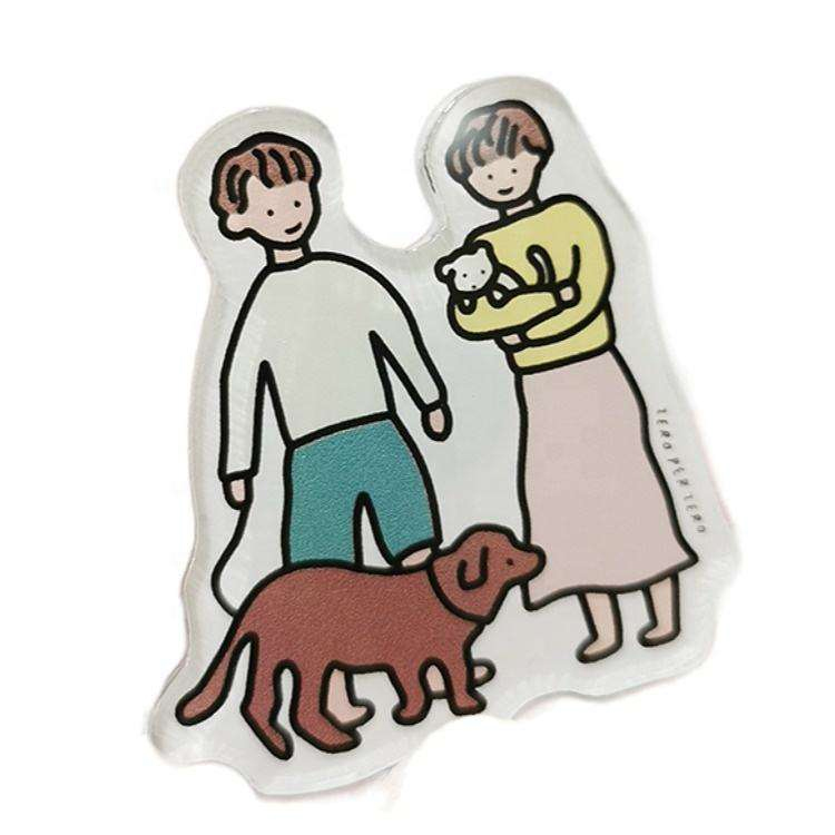 Transparente kreative Acryl-Kühlschrank-Magnetaufkleber