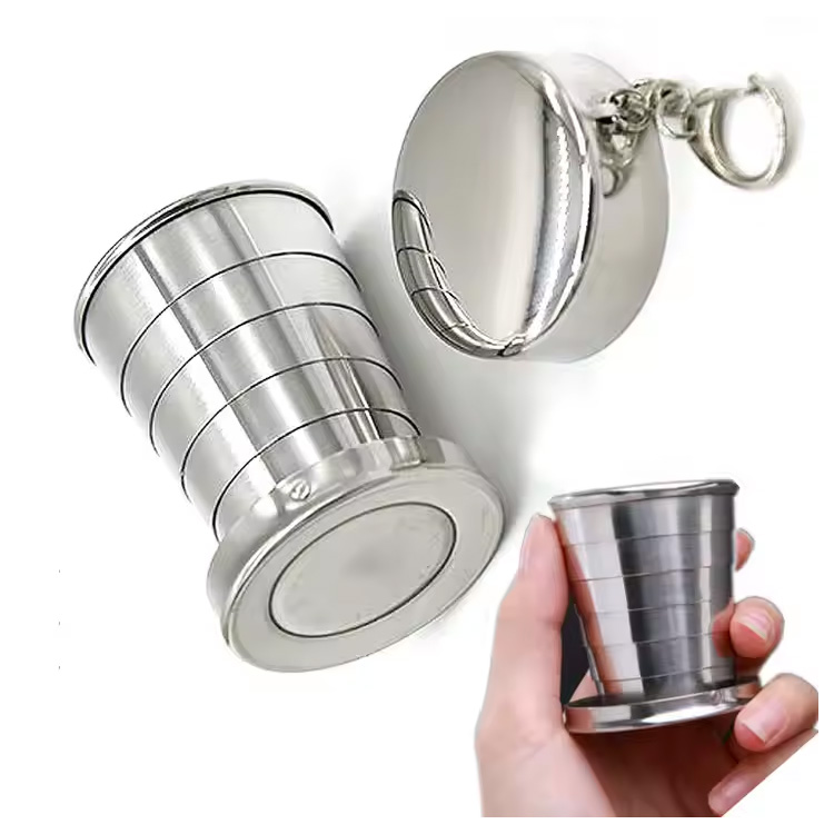 Reisen zusammenklappbarer Teleskop -Wanderwanderungswasser -Kaffeetasse Kaffee Tasse