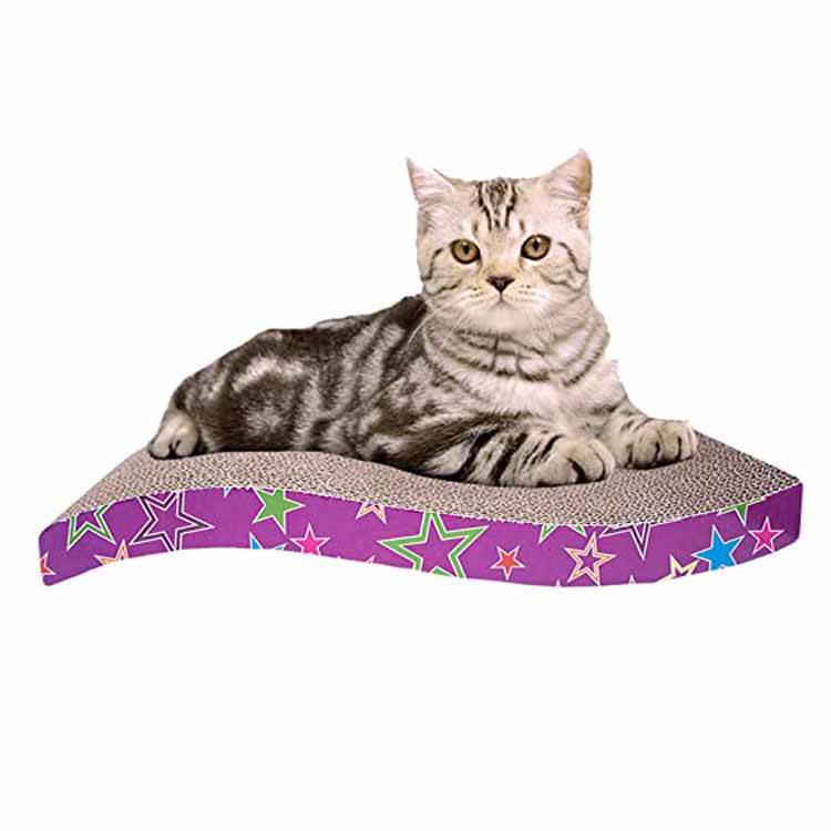 Wave Curved Wellpappe Cat Scratcher Karton