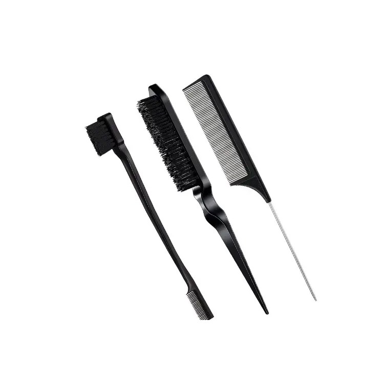 Großhandel 3 PCs Pinsel Set doppelseitiger Rattenschwanzkamm