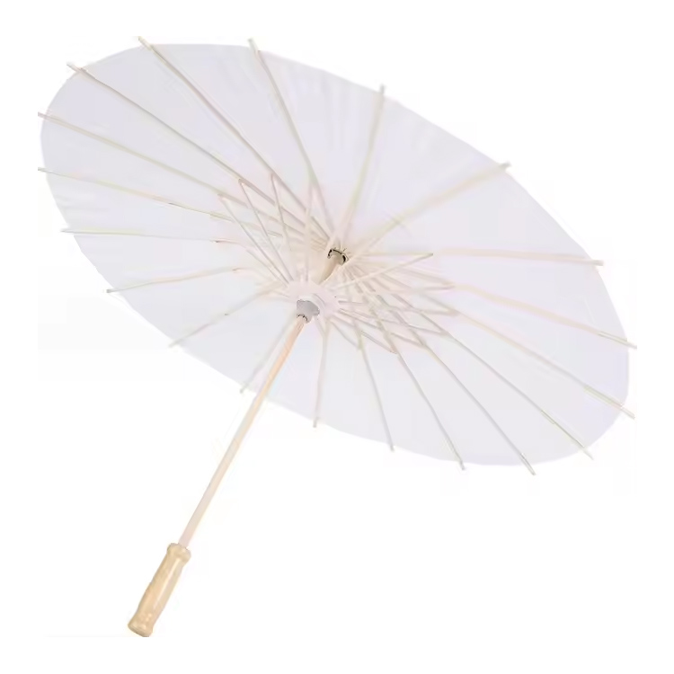 Hölzerne Regenschirm Mini White Paper Dach Parasol