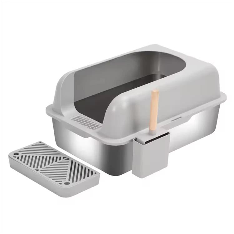XL Große geschlossene Kitty Clean Edelstahlkatze Katzentoilette